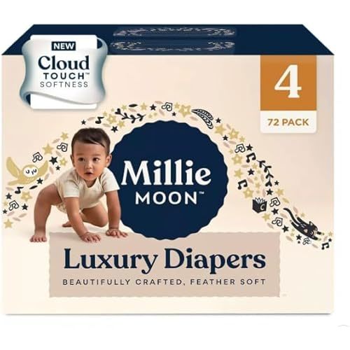 Millie Moon Diapers Sizes 1-6 Luxury Diaper COUCHES DE Luxe 4-72 Diapers (22lbs-33lbs)