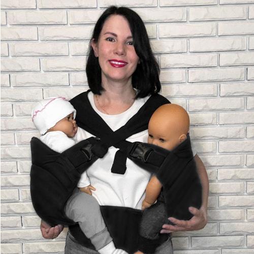 Ergonomic Cotton Twin Hip Carrier: Newborn to 18 Months