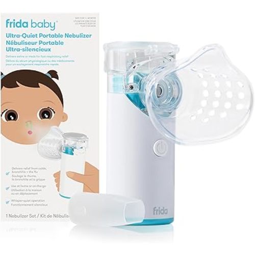 Frida Baby Nebulizer for Babies, Portable Nebulizer for Kids, Babies, Infants & Adults, Ultra-Quiet Handheld Nebulizer with Mask + Diffuser, Congestion + Flu Relief