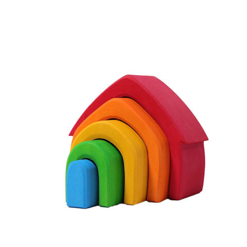 Wooden Rainbow Nesting House