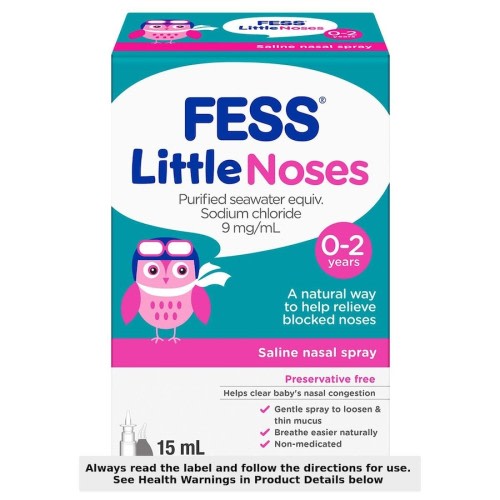 Fess Little Noses Saline Nasal Spray 15ml + Aspirator