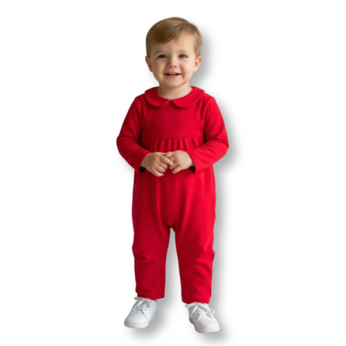 Blank Boy's Long Sleeved Peter Pan Romper