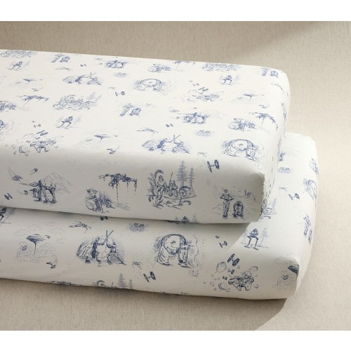 Star Wars™ Toile Organic Cotton Crib Fitted Sheet