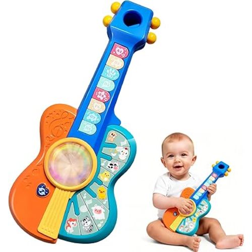 Toddlers Guitar Musical Toys for 1-2 Year Old Boy/Girl, Multiple Modes with Piano Keys, Animal Sounds, Musical, Baby Toys 12-18-24 Months, Gifts for One Year Old Boys/Girl