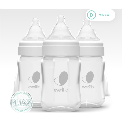 Evenflo Wide Neck 6oz Glass Bottle