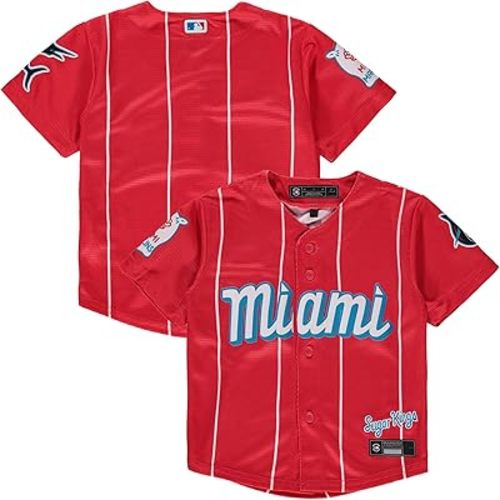 Miami Marlins MLB Baseball Infant Toddler Red City Connect Team Jersey