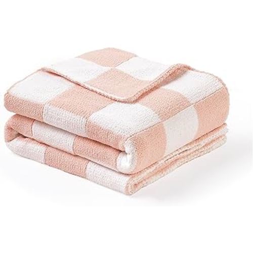 Amazon.com: CREVENT 30"X40" Cozy Soft Warm Chenille Baby Blanket for Girls Boys, Newborn Essentials for Infant, Baby Shower Receiving Gift - Checked Blue 75X100cm : Baby