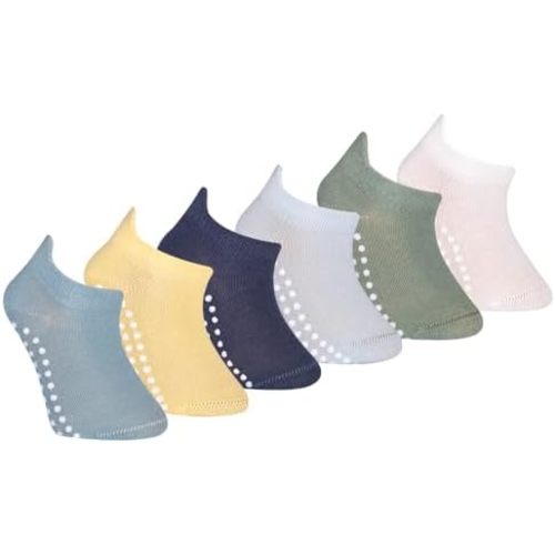 Baby & Toddler Seamless-Toe Turkish Cotton Non-Slip Ankle Socks (6-Pack) 12-24m