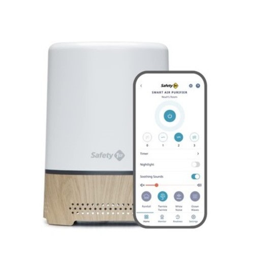 Safety 1St Smart Air Purifier True Hepa Filter For Nurserys App Controlled Ios