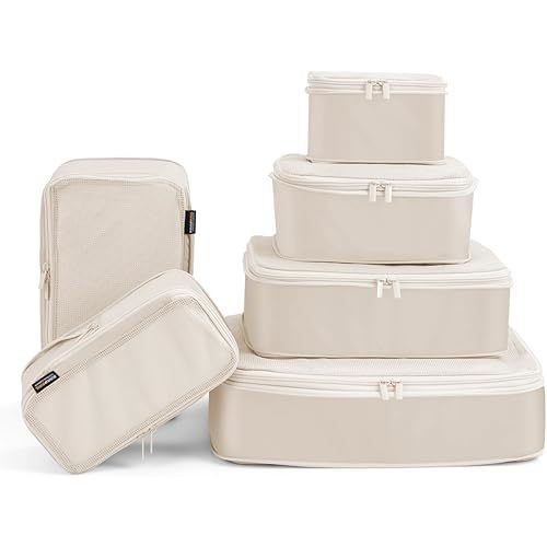 Compression Packing Cubes Cream White