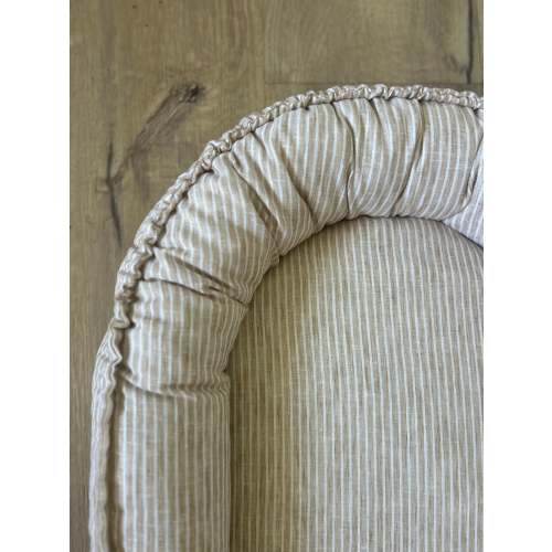 Oatmeal Stripe linen | Lazy Baby