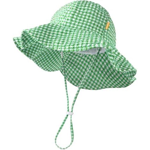 HONGTEYA Baby Sun Hat Toddler Girl Beach Hat Adjustable Outdoor Summer Hat Sun Protection Wide Brim Infant Kids