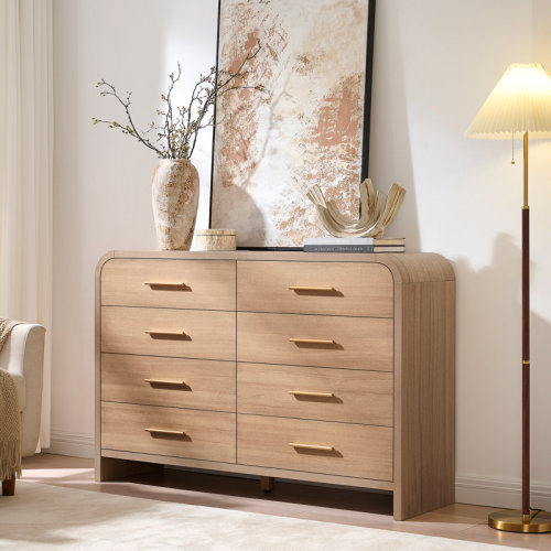 Latitude Run® 54" Wide 8-Drawer Storage Chest Large Capacity Wooden Dresser | Wayfair