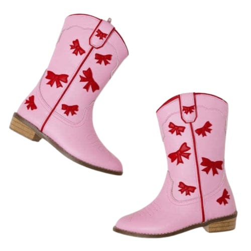 Cowgirl Red + Pink Bow Boots – Wild and Rae