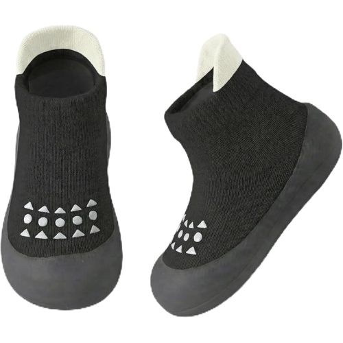 Baby Sock Shoes Toddler Walking Shoes Infant Non-Slip Slippers with Soft Rubber Sole Baby Boys Girls Sneakers