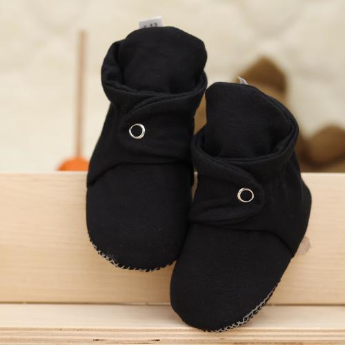 Black Cotton Baby Booties, Stay On Baby Boots, Non Slip Baby Slippers, Newborn Shoes, Baby Girl Sparkle, Baby Boy Shower Gift, Goth Baby