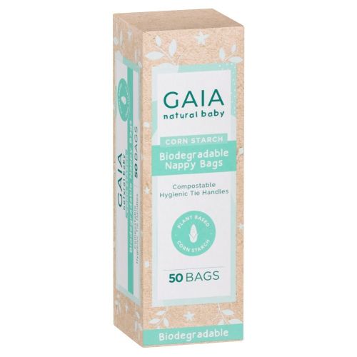 Gaia Biodegradable Disposable Nappy Bags Size 50 Pack