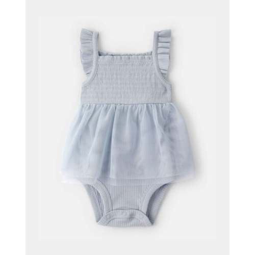 Baby Girl Sleeveless Tutu Romper - Blue | Carter's
