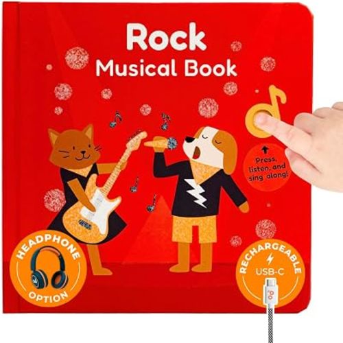 Cali's Books Rock Music Book for Toddlers 1-3 Years Old