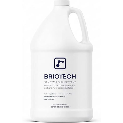 BRIOTECH Sanitizer Disinfectant Hypochlorous, Nursery, 1 Gallon Refill