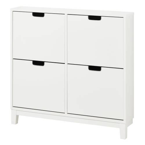 STÄLL Cabinet with 4 compartments - white 37 3/4x6 3/4x35 3/8 "