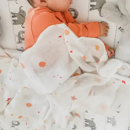 Jalebi Organic Cotton & Bamboo Muslin Swaddle