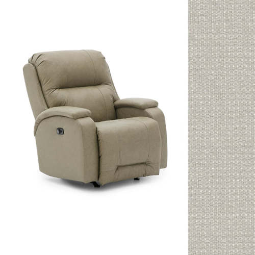 Storytime by Best Chairs Maverly Power Cozzia Swivel Glider Recliner w/ Heat & Massage - Froth 27097