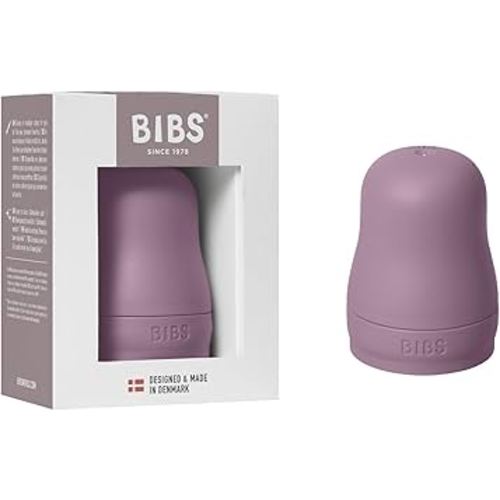 BIBS Bottle Cap Set - BPA-Free, Dishwasher Safe, Customizable Colors, Includes Cap, Milk Lock, and Screw Cap - Compatible with BIBS Bottles (Sold Separately) - Mauve