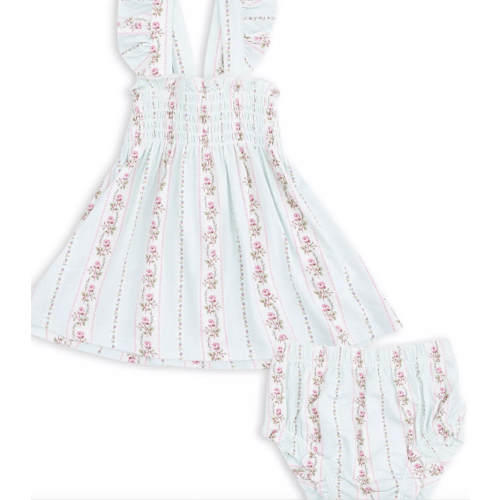 Angel Dear - Antoinette Stripe Smocked Dress & Bloomers Set (12or 18M)