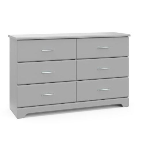 Storkcraft Brookside 6-Drawer Double Dresser Pebble Gray