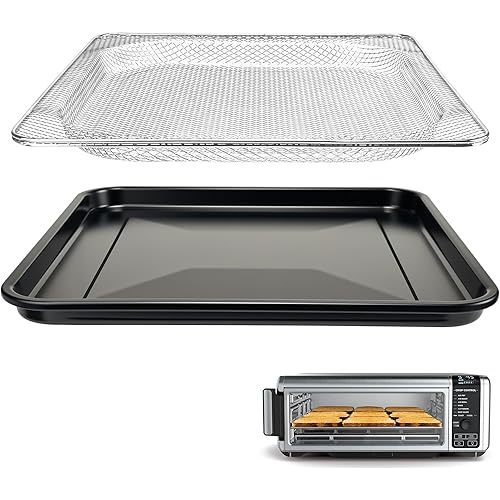 Replacement Baking Pan Air Fryer Basket only for Ninja Foodi SP101 Air Fryer Oven, Stainless Steel Mesh Basket and Non-stick Baking Tray for Ninja Digital Air Fry Countertop Oven