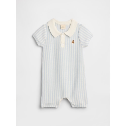 Baby Brannan Bear Sweater Polo Romper