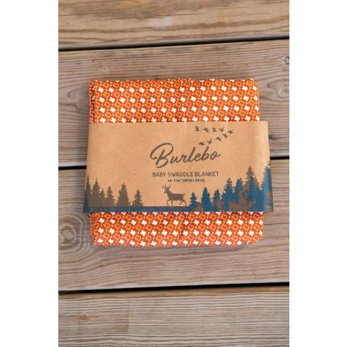 Baby Swaddle - Texas - Orange & White – BURLEBO