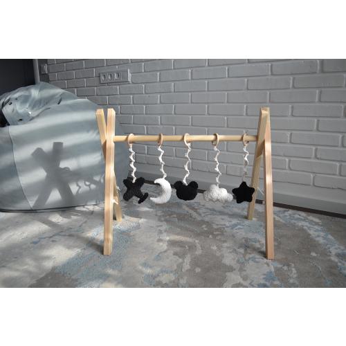 Baby Play Gym Toys/Children's gym/Hanging toy/For children's gym with bouclé/Black and white/Gift for Christmas