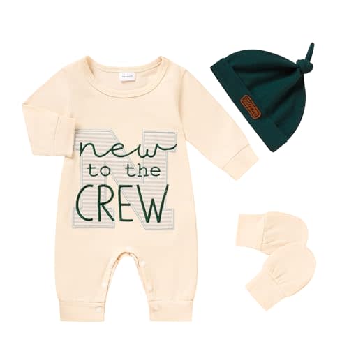 Newborn Romper Baby Boy Cotton Jumpsuit New Baby Hat Gloves Romper Coming Home Clothes Outfits