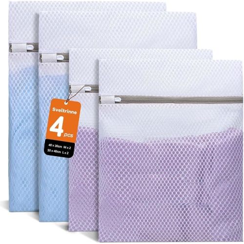 4 PCS Honeycomb Mesh Laundry Bags for Delicates