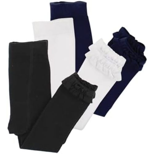RuffleButts Baby/Toddler Girls 3-Pack Footless Ruffle Tights