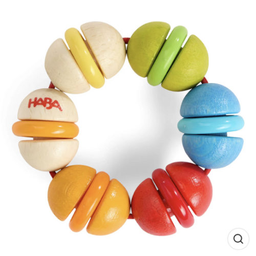 Rainbow Rattle Grasping and Teething Toy– HABA USA