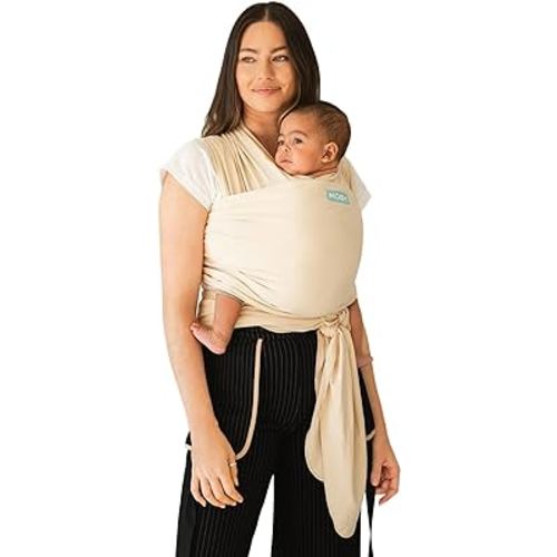 Moby Baby Wrap Carrier Classic for Newborns to Toddlers (8-33lbs), Infant Sling Carrier, Lightweight & Hands Free Design, Adjustable for All Body Types (Sand Dollar)