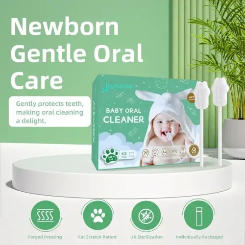 42 count Baby Oral Cleaner Tongue Cleaner Gauze, Baby Toothbrush - TikTok Shop