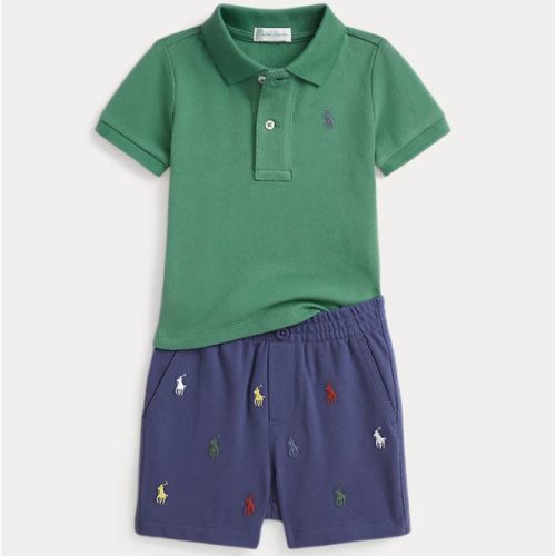 12 m Mesh Polo Shirt & Short Set | Ralph Lauren
