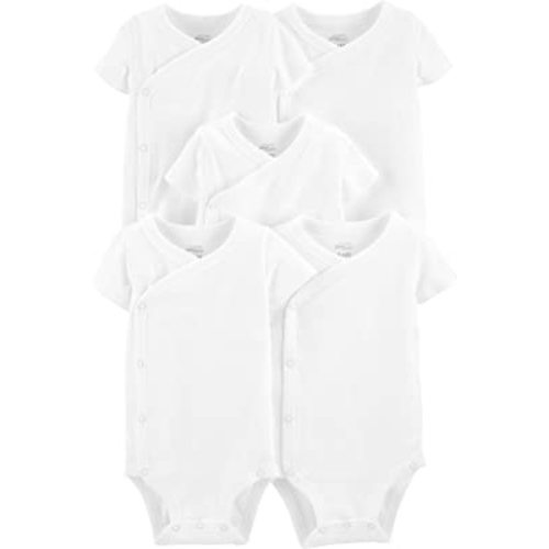 Simple Joys by Carter's Baby 5-Pack Side Snap Short-Sleeve Bodysuit - 0-3 months