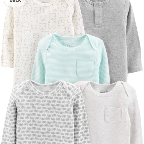 Simple Joys by Carter's unisex-baby 5-pack Long-sleeve Bodysuit