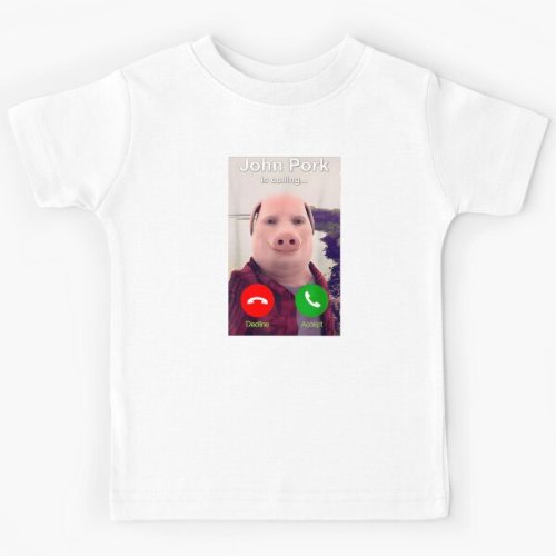 John Pork Calling Meme Kids T-Shirt