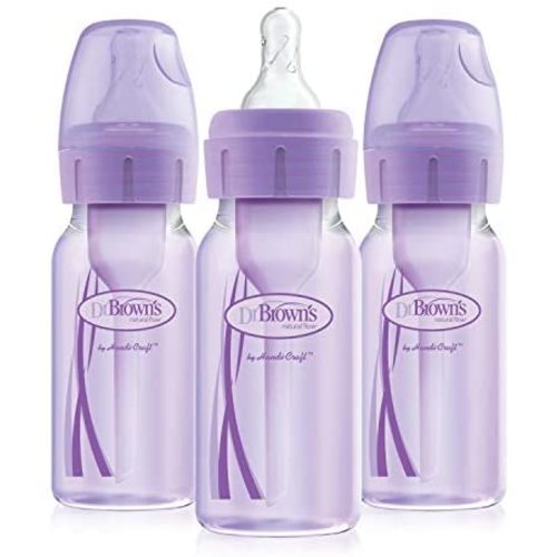 Dr. Brown’s Options+ Anti-Colic Baby Bottles - Lavender - 4oz - 3pk - 0m+