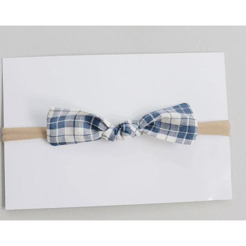 Plaid Blue Hair Bow