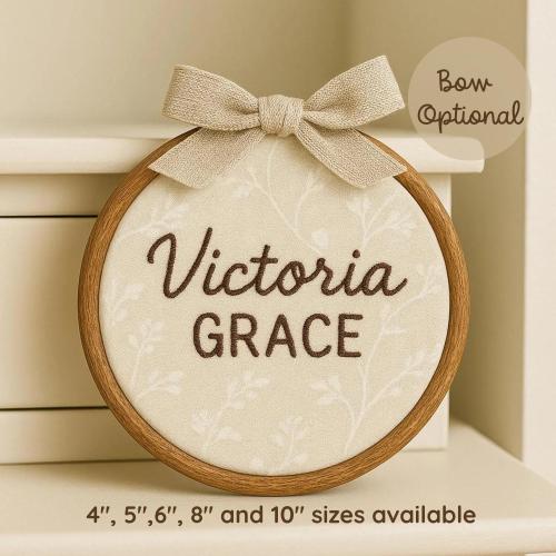 Personalized Embroidered Baby Announcement Sign, Baby Birth Announcement Heirloom, Hospital pictures sign, Baby Name Sign, Baby Shower Gift