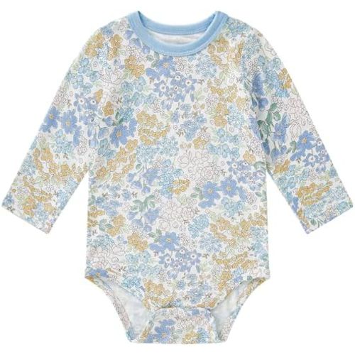 pureborn Baby Girls Boys Bodysuit Super Soft Cotton Romper 0-24 Months