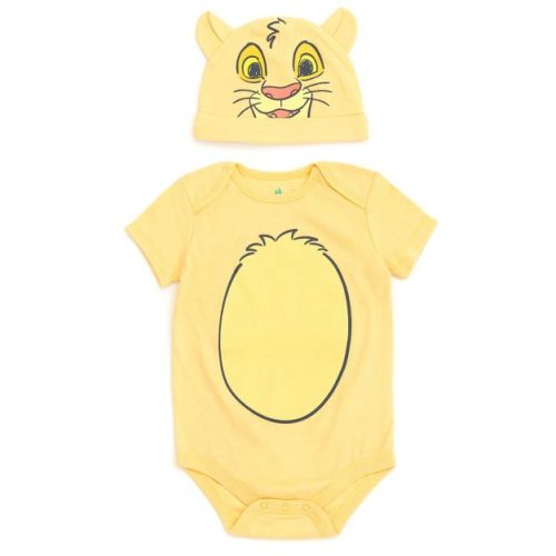 Disney Lion King Simba Newborn Baby Boys Cosplay Bodysuit and Hat Set 3-6 Months