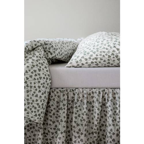 PATTERNED COTTON TWIN DUVET COVER SET